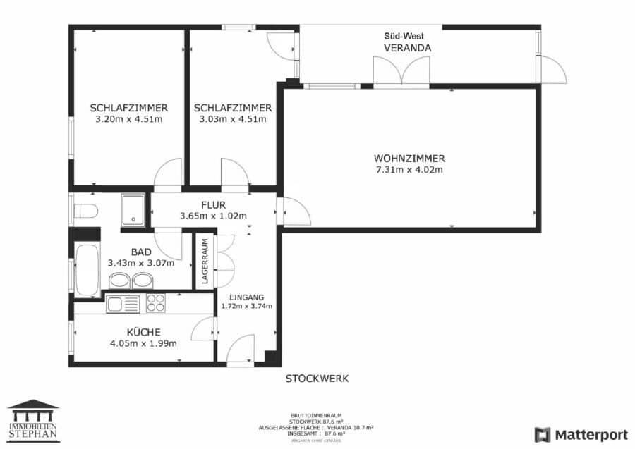 3-Zi.-Erdgeschosswohnung mit viel Potential in attraktiver Lage - Grundriss