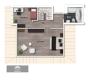 DACHGESCHOSS VISUALISIERT - Wohnen über zwei Ebenen – Exklusives Maisonette-Wohnung