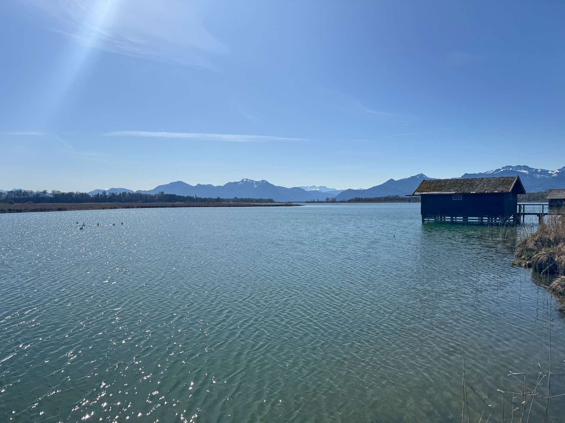 Ausblick von der Badeplattform
