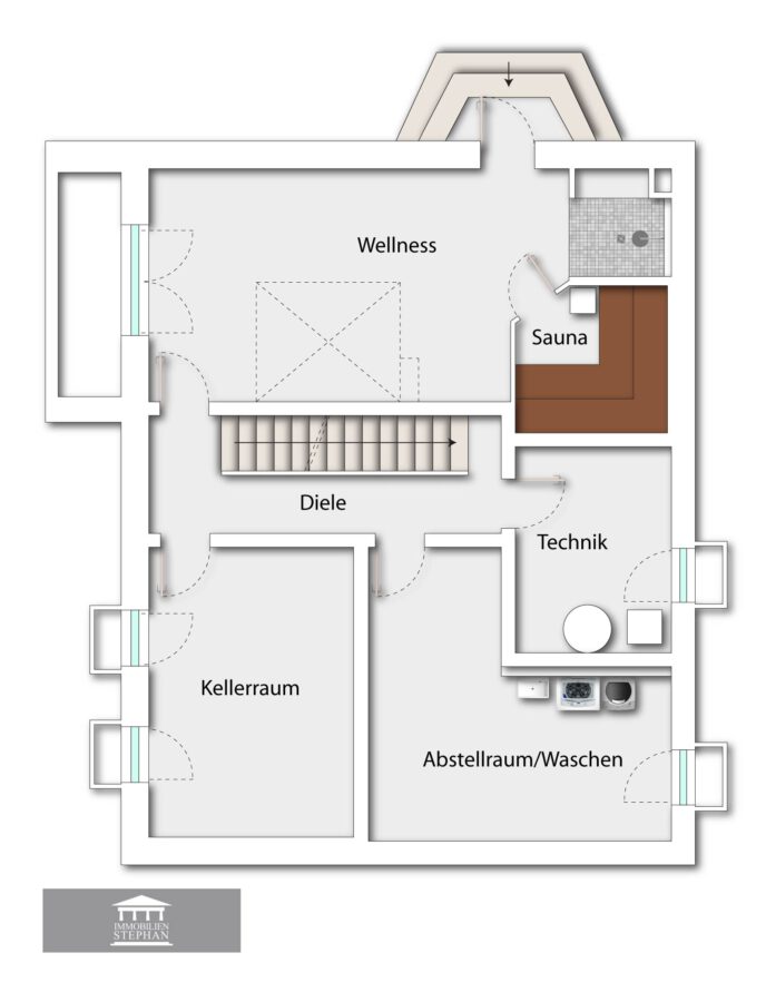 Exklusive Alpenvilla in Marquartstein – Moderner Luxus in traumhafter Bergkulisse - Grundriss Keller