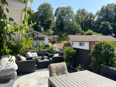Designer-Stadthaus mit Dachterrasse & Bergblick im Herzen von Bad Aibling, 83043 Bad Aibling, Doppelhaushälfte