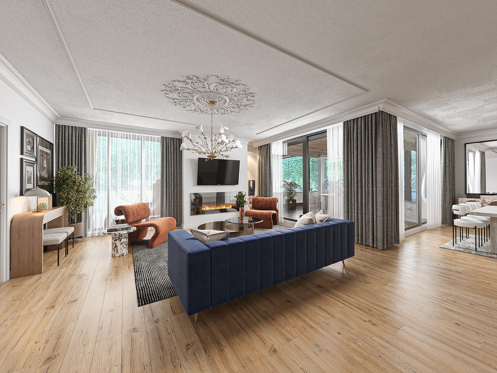 Wohnzimmer visualisiert
