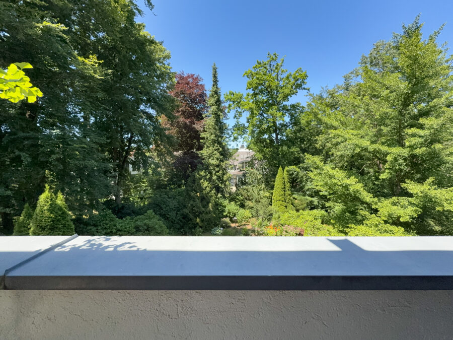 Penthouse in absolut ruhiger und elitärer Lage umgeben von altem Baumbestand - Ausblick von der Dachterrasse