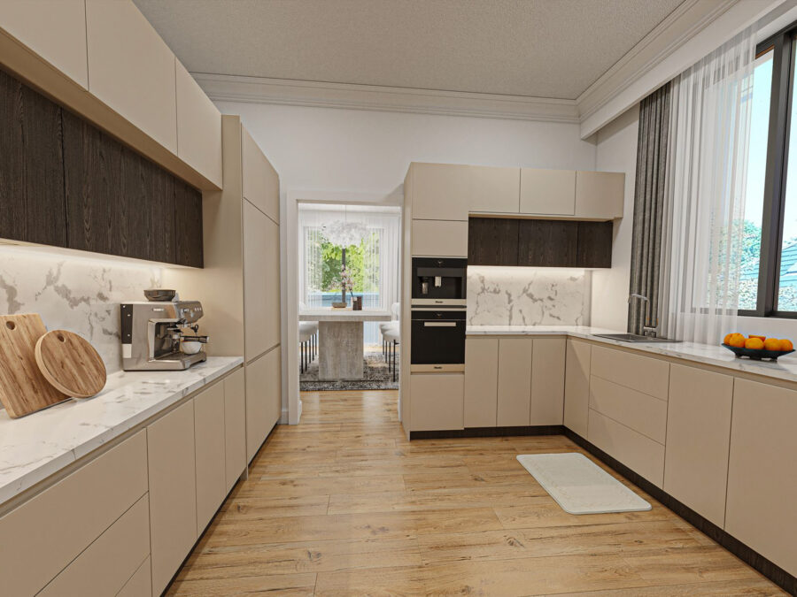 Penthouse in absolut ruhiger und elitärer Lage umgeben von altem Baumbestand - Küche visualisiert