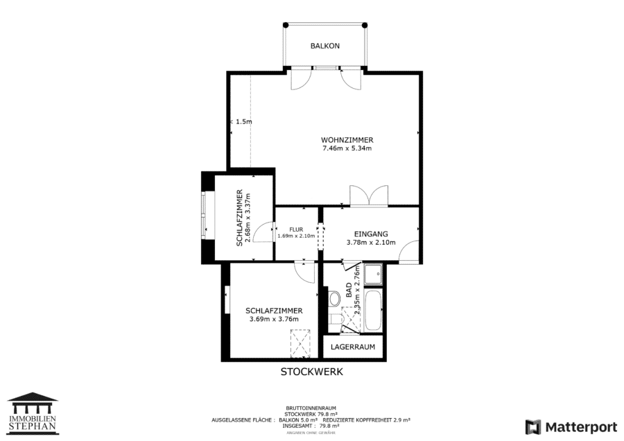 Dachgeschosswohnung mit sonnigem Westbalkon und viel Gestaltungsspielraum in Prien am Chiemsee - Grundriss