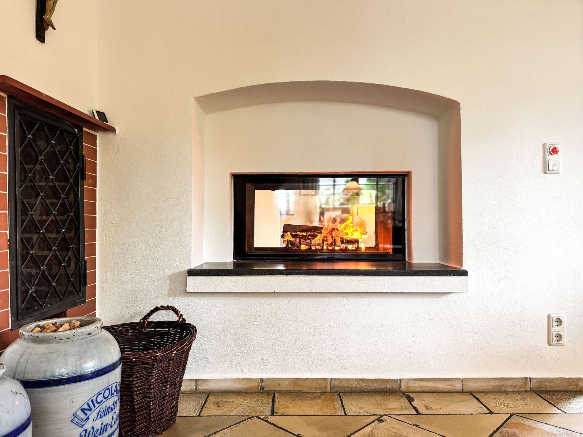 Wohnbereich mit Kamin