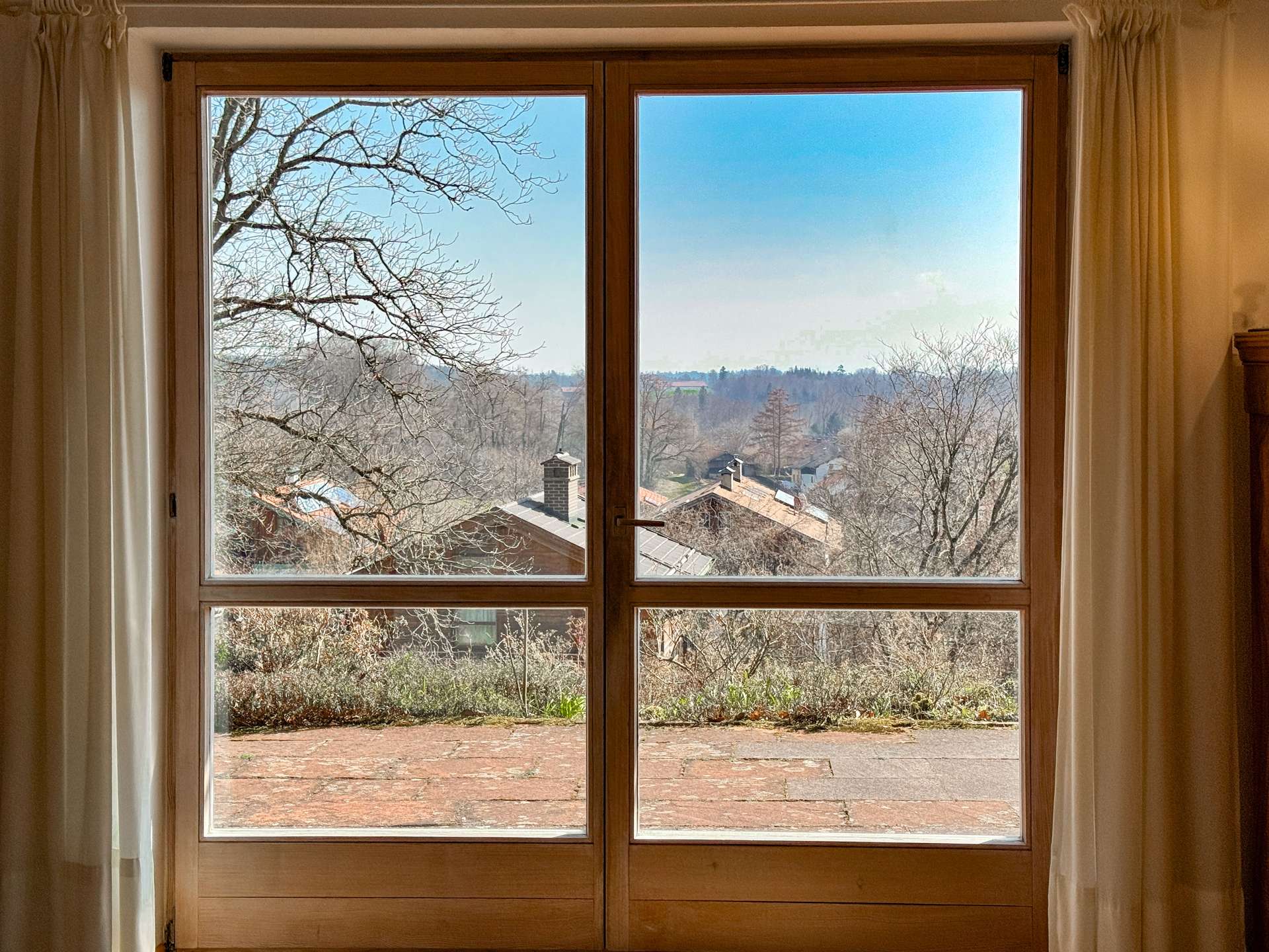 Blick aus der Terrassentür