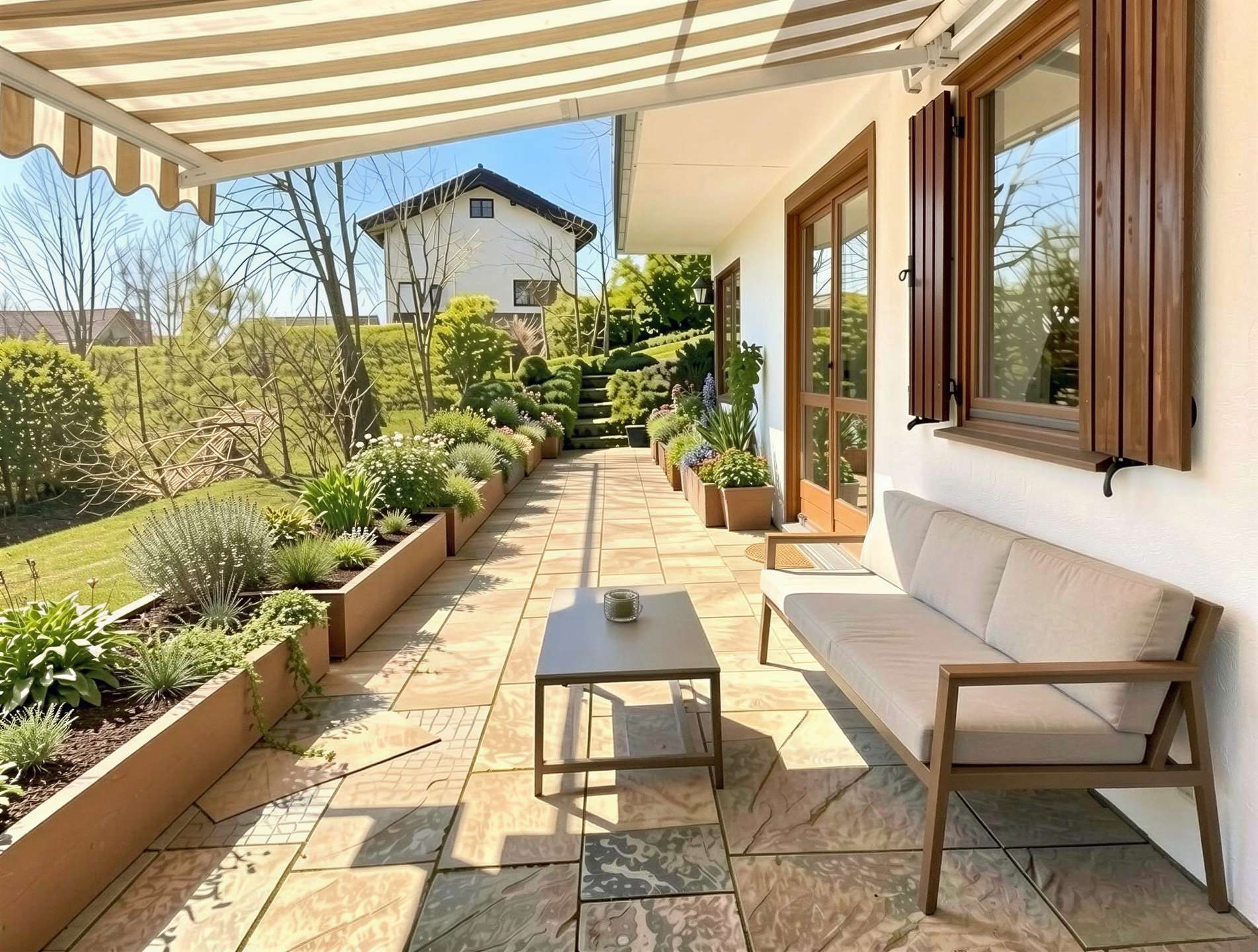 Süd-Ost Terrasse - (KI generiert)