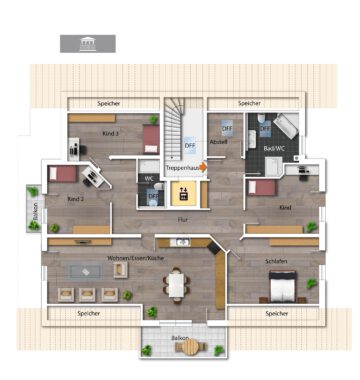 Ruhige sonnige Neubau-DG-Wohnung in zentraler Lage von Eggstätt, 83125 Eggstätt, Dachgeschosswohnung