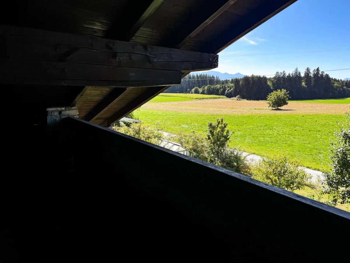 Aussicht vom Balkon im DG