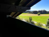 Aussicht vom Balkon im DG