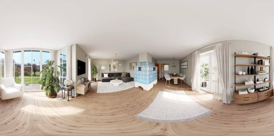 Helle, großzügige Doppelhaushälfte in zentraler Lage von Eggstätt - Visualisierung vom Wohn-/ Esszimmer