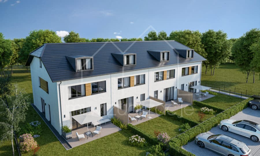 Neubau! Modernes Reihenmittelhaus mit 40 m2 Ausbaureserve im DG und Blick auf die Berge - Außenansicht