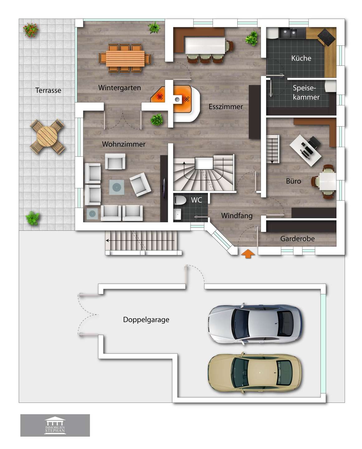 Erdgeschoss Visualisiert